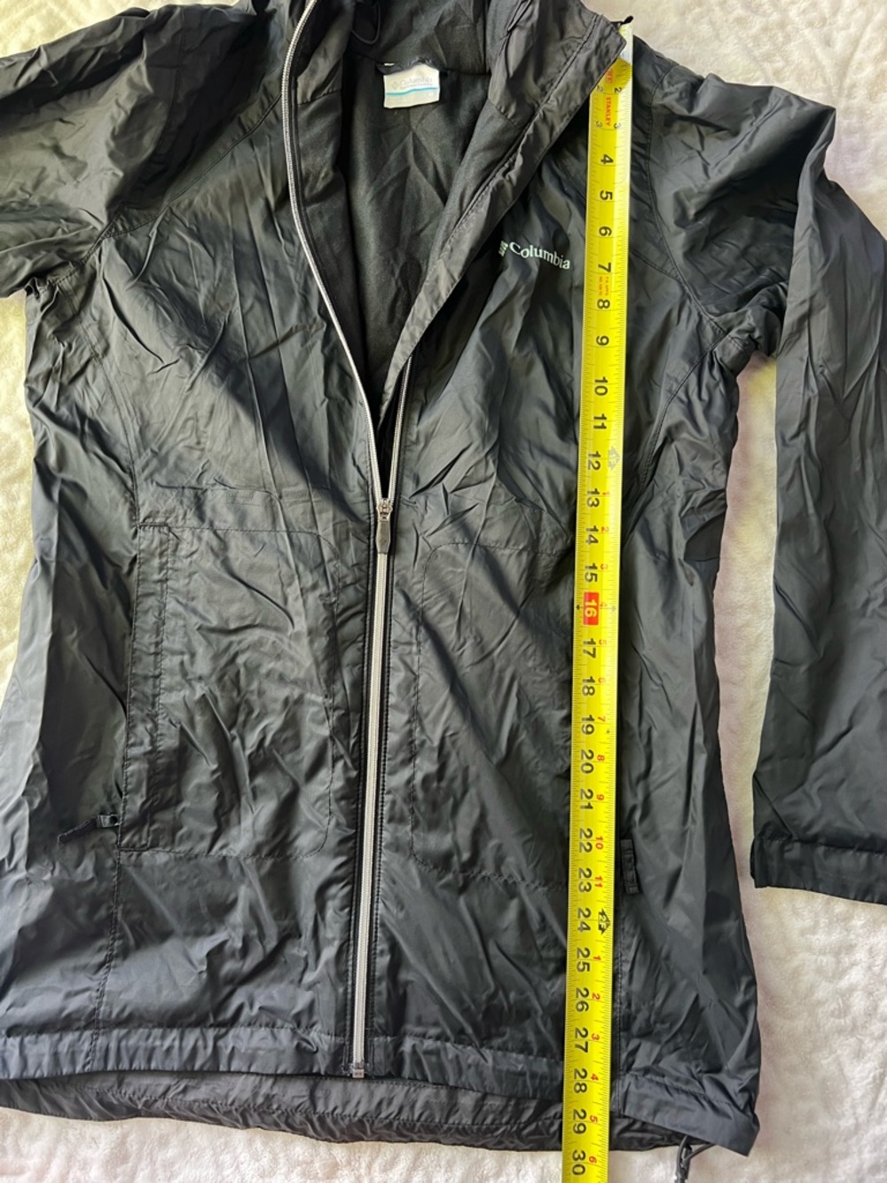 Columbia Women's Black Switchback ll Lined Long Rain Jacket | Size M - Picture 12 of 14